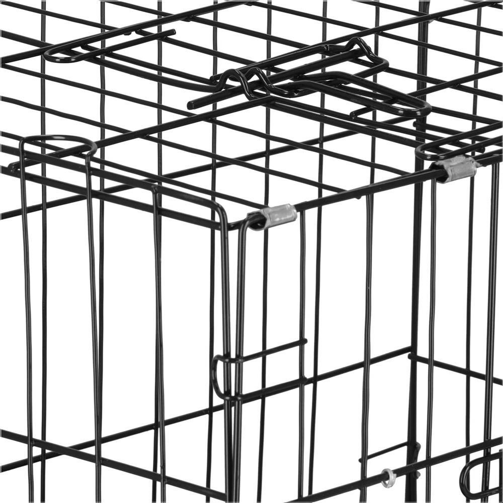 Cusca pentru animale de companie, Springos, metal, plastic, pliabila, negru si argintiu, 60x42x50 cm GartenVIP DiyLine