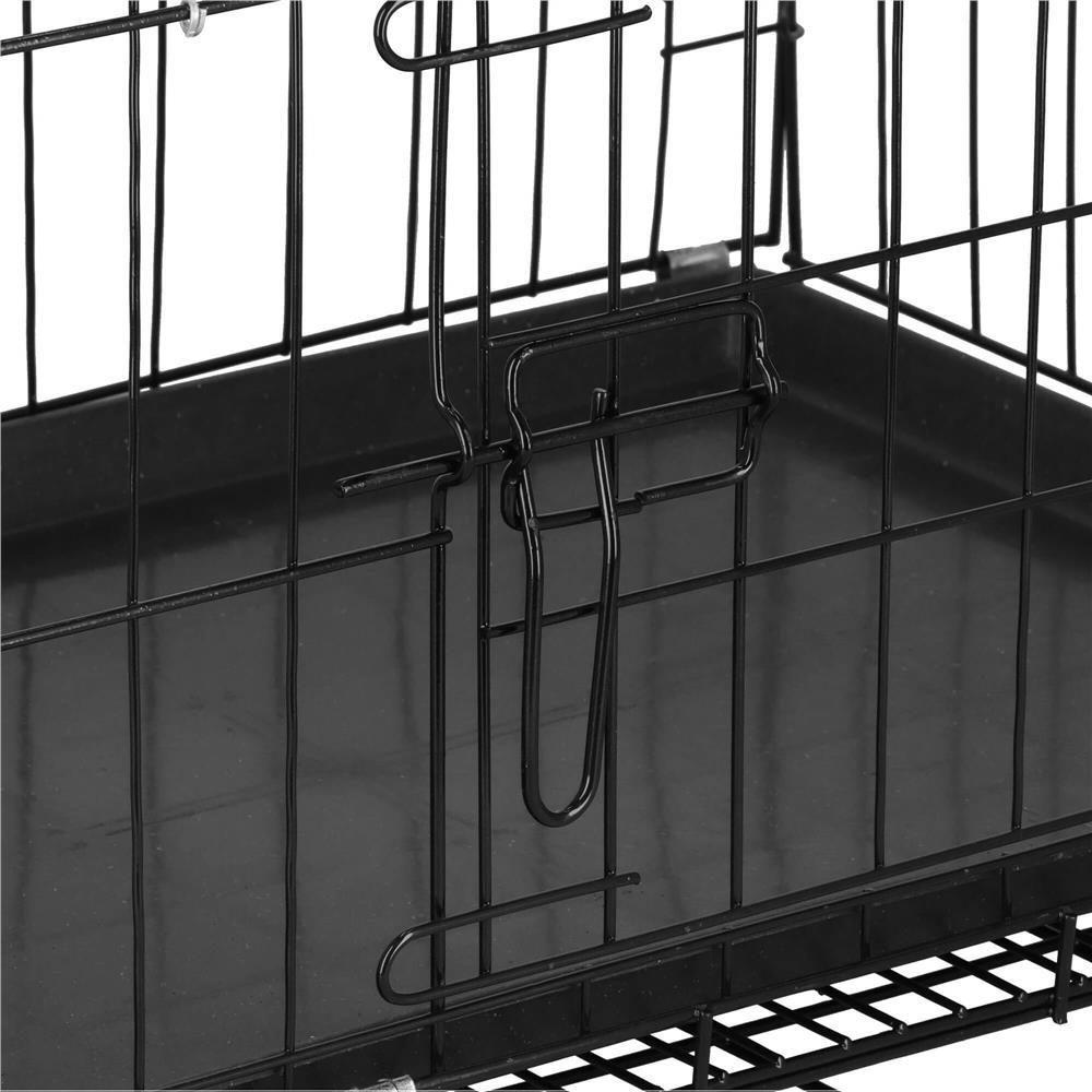 Cusca pentru animale de companie, Springos, metal, plastic, pliabila, negru si argintiu, 60x42x50 cm GartenVIP DiyLine