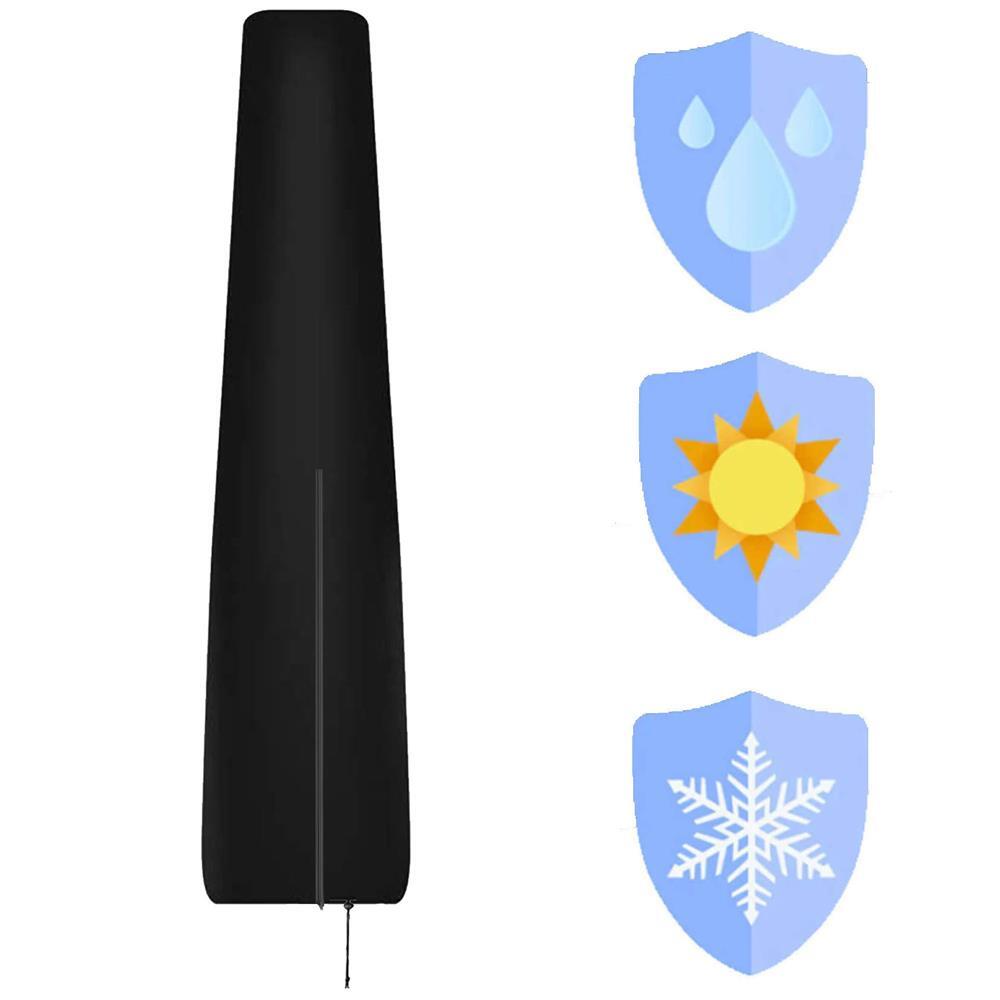 Husa pentru umbrela de gradina, Springos, cu fermoar, negru, 265x70 cm GartenVIP DiyLine
