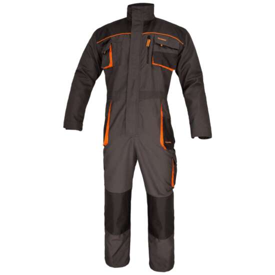 Salopeta de lucru, cu guler inalt, grafit si portocaliu, marimea 50, ART.MAS GartenVIP DiyLine