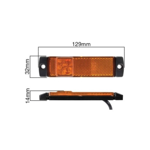 Lampa laterala auto cu 4 Led SMD 12V cu suport de prindere Cod: 201412 Automotive TrustedCars