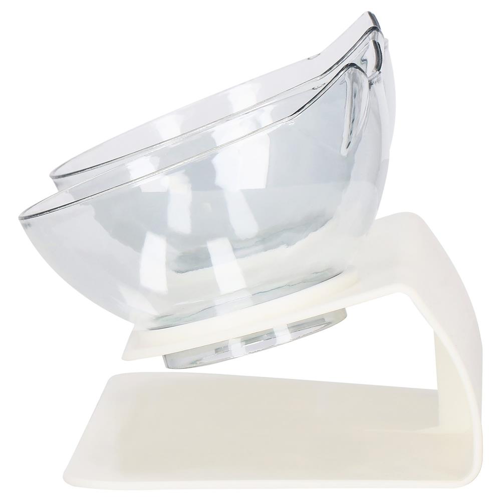 Bol ortopedic dublu pentru hrana si apa pisici, inclinare de 15 grade, baza antiderapanta Household NewTrend