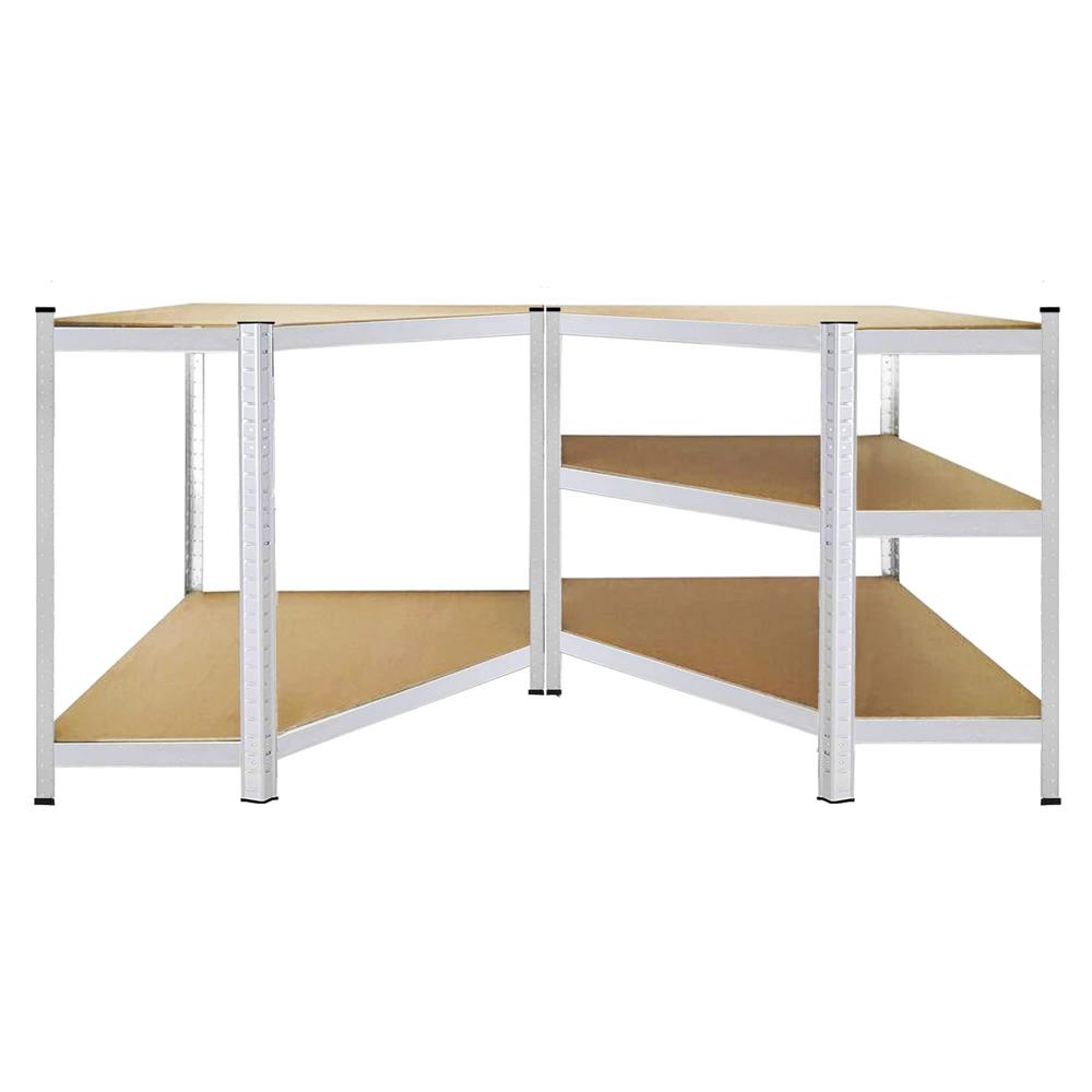 Raft de colt cu cadru metalic modular pentru depozitare, 5 polite, 180x90x40cm, sarcina 875kg Household NewTrend