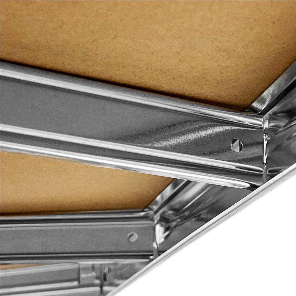 Raft de colt cu cadru metalic modular pentru depozitare, 5 polite, 180x90x40cm, sarcina 875kg Household NewTrend