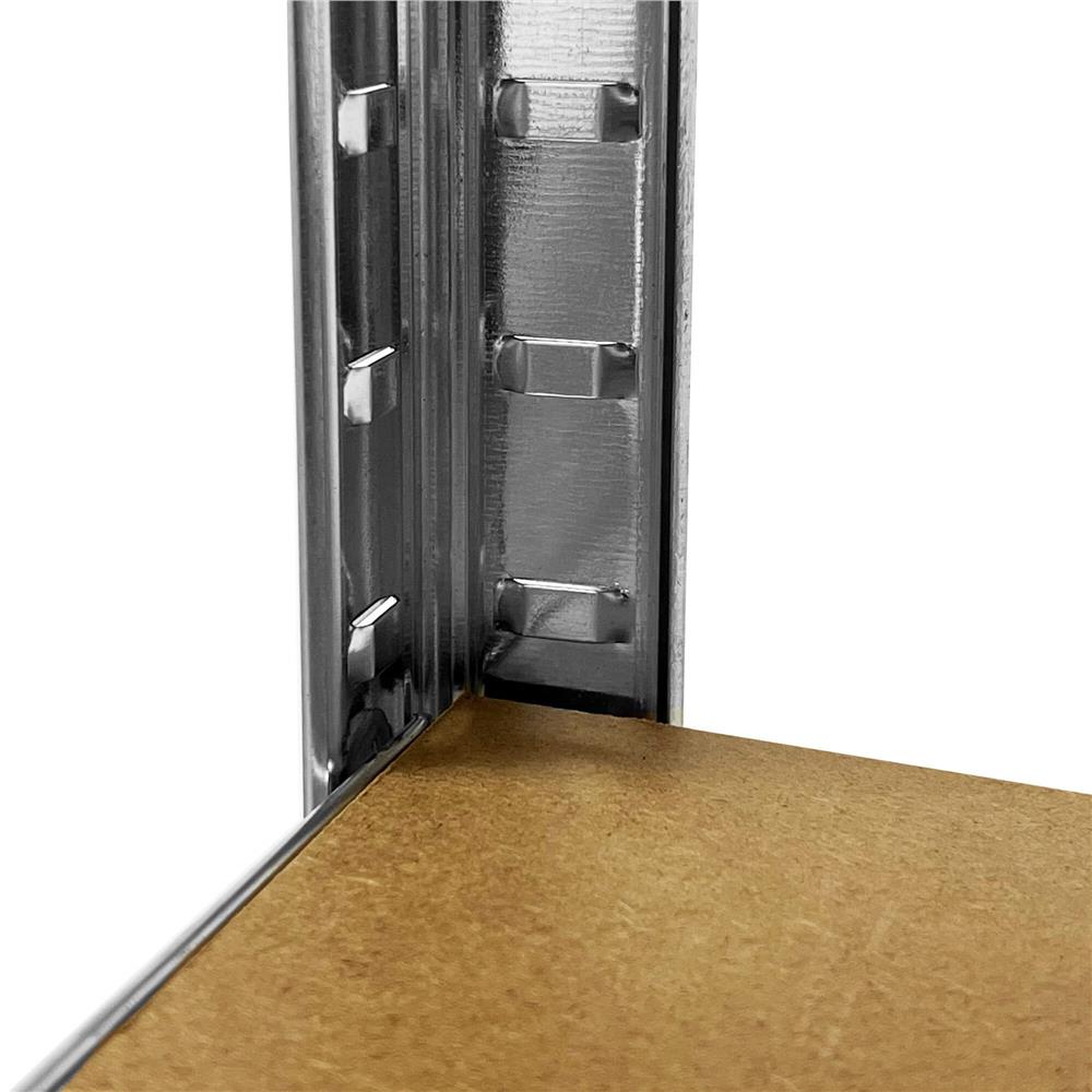 Raft de colt cu cadru metalic modular pentru depozitare, 5 polite, 180x90x40cm, sarcina 875kg Household NewTrend