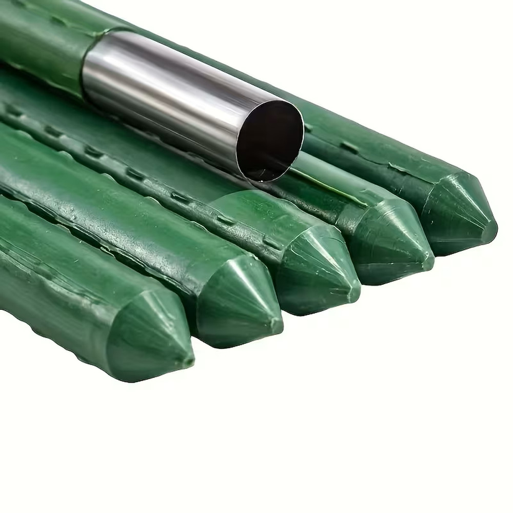 Set 25 araci pentru grădină 150 cm, Ø 1,6 cm – roșii, fasole, plante cățărătoare, metal + PVC verde