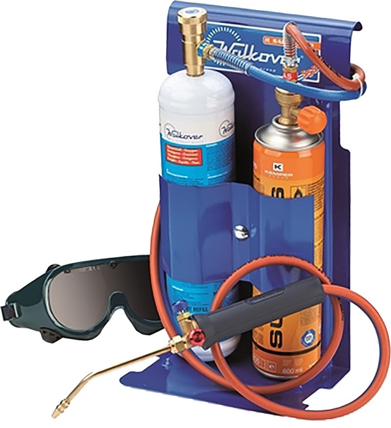 Set sudura mini autogen portabil KEMPER 555D, cu cartus PB SUPERGAS 600 ml (330 g) si oxigen 110 bar
