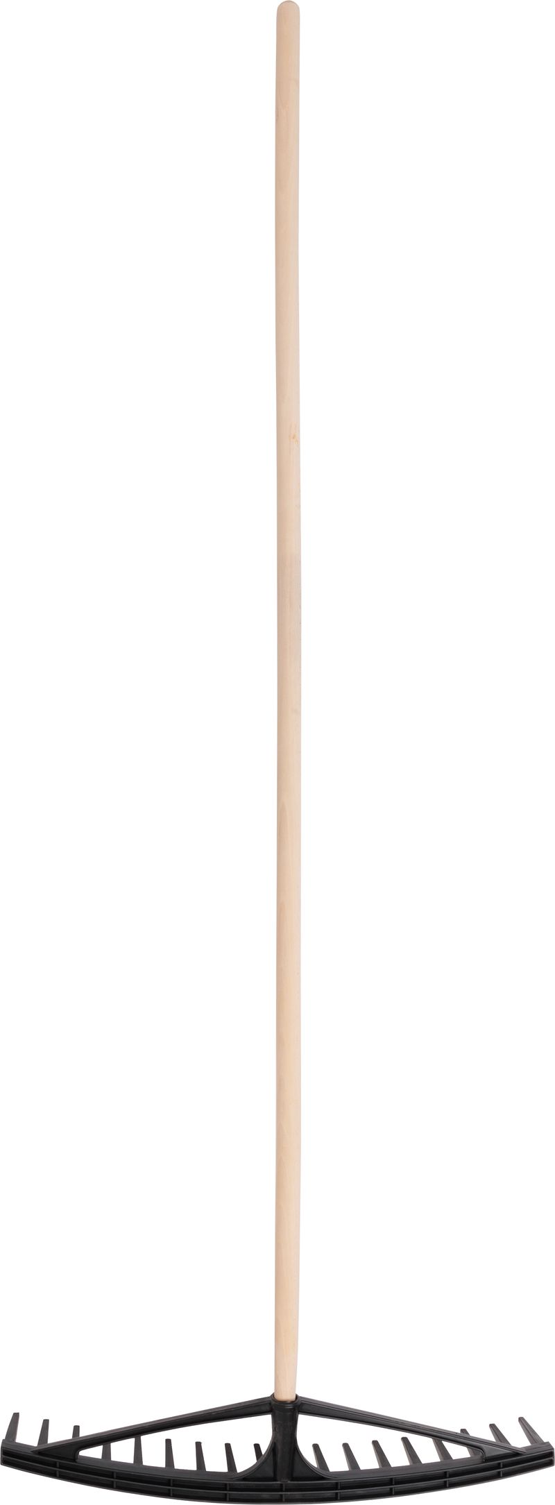 Grebla pentru frunze si iarba Longbow 18 dinti, plastic, coada din lemn