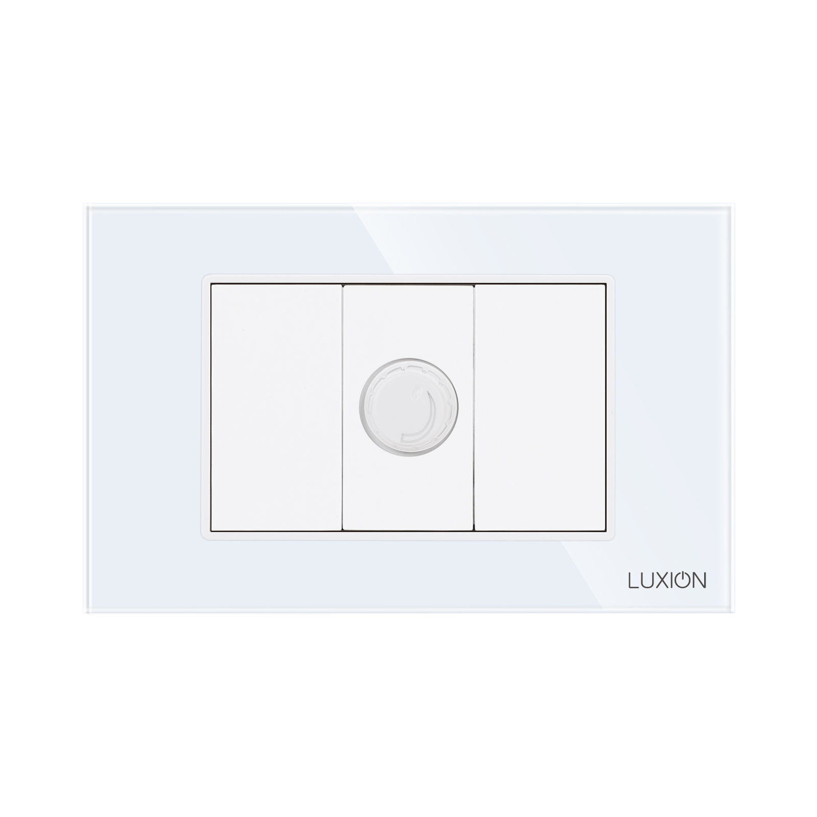 Intrerupator cu Variator Mecanic 1M si 2 Taste False LUXION cu Rama din Sticla, Standard Italian, 3M SmartElectro IntelligentHouse