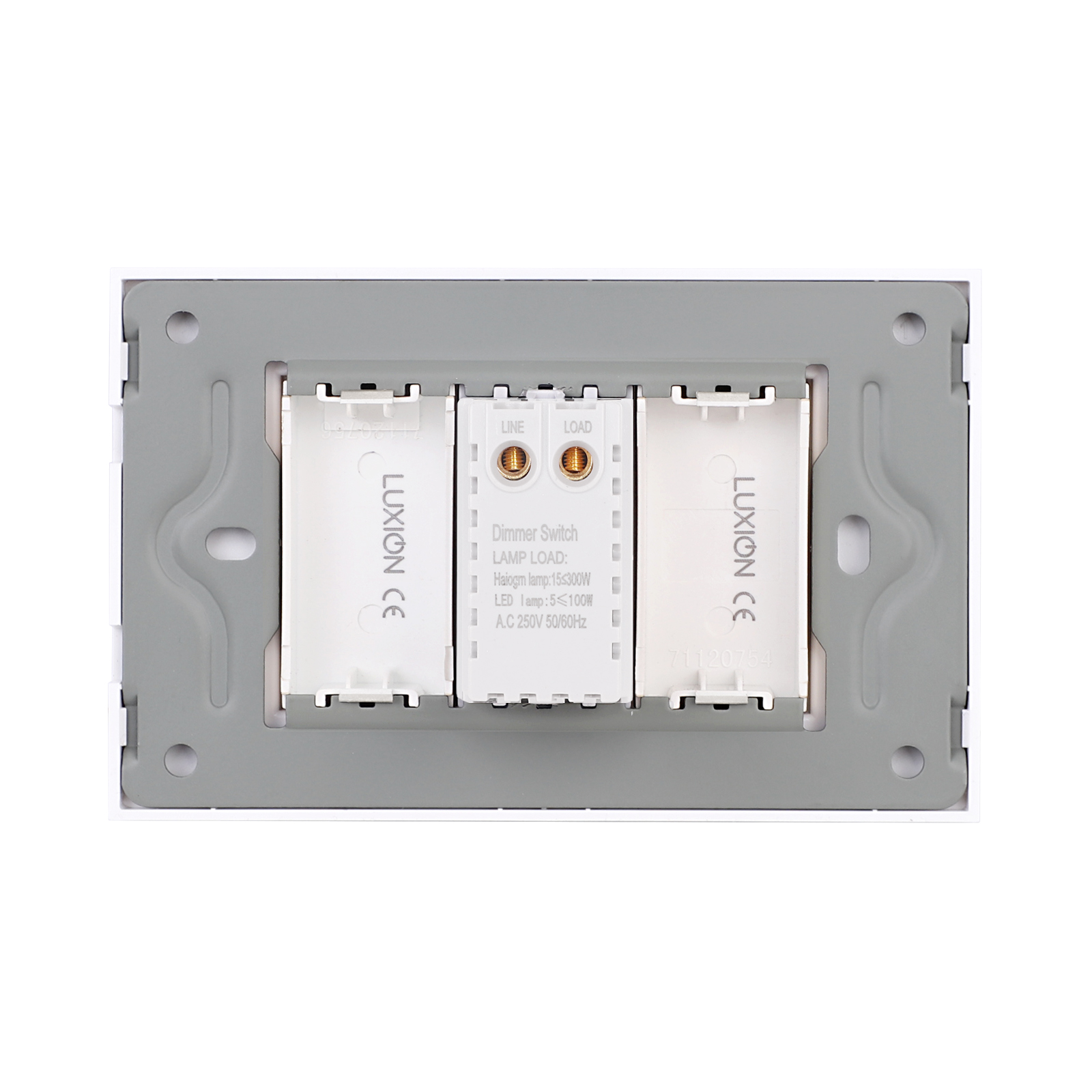 Intrerupator cu Variator Mecanic 1M si 2 Taste False LUXION cu Rama din Sticla, Standard Italian, 3M SmartElectro IntelligentHouse