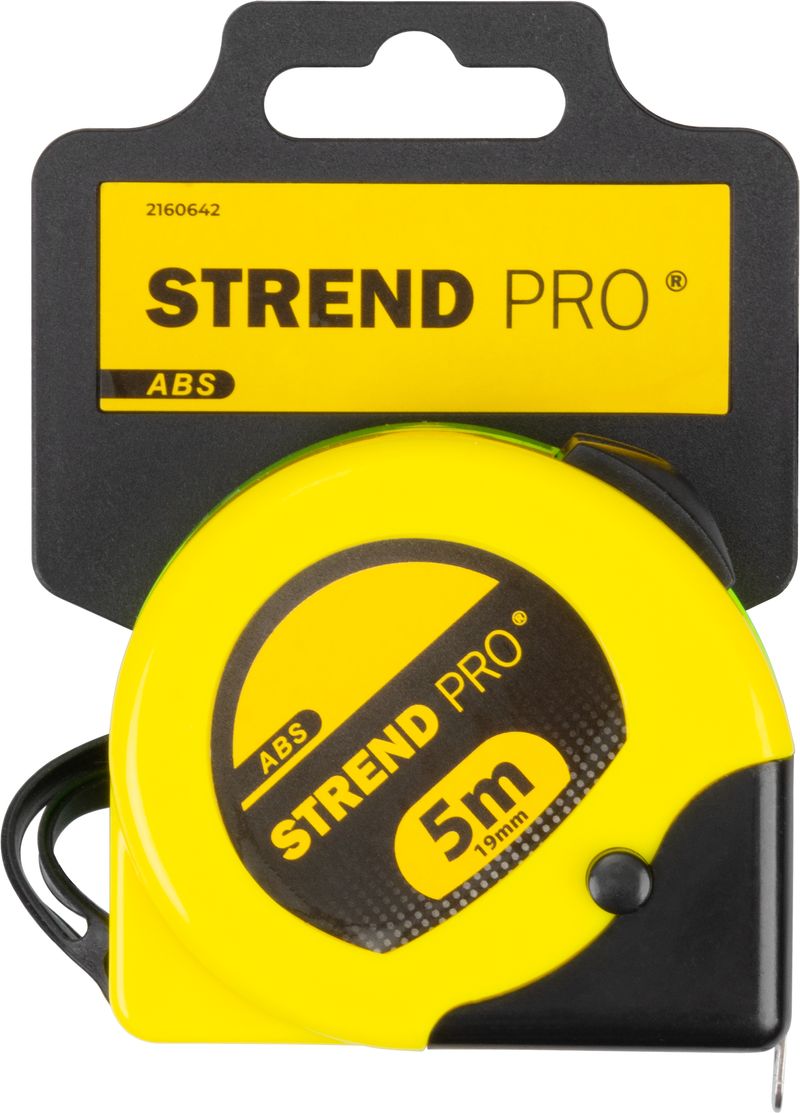 Ruletă Strend Pro WorkTiger YD23, 5 m, 19 mm, auto-retragere, ABS