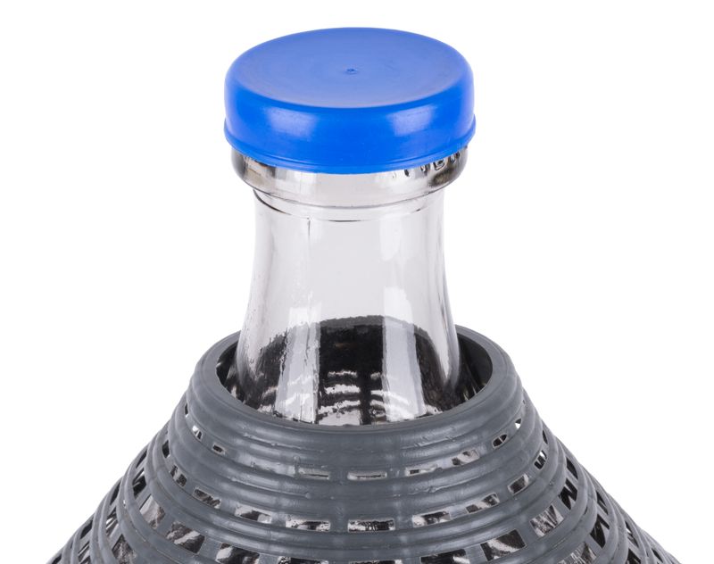 Damigeană din sticlă 10L pentru vin și țuică Strend Pro, cu husă de protecție din plastic și dop