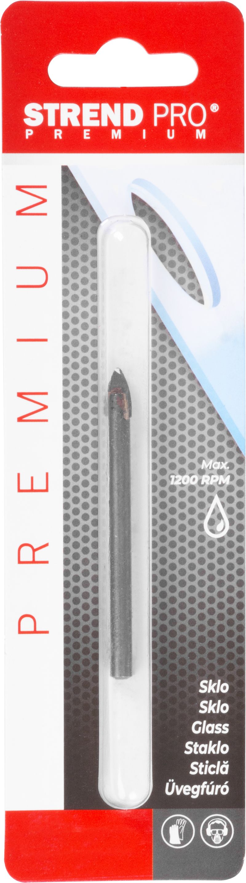 Burghiu pentru sticlă Strend Pro Premium GSD711, 4/65 mm, tijă cilindrică