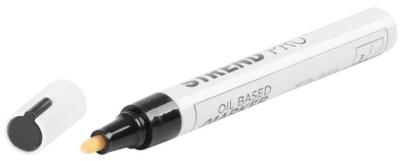 Marker permanent Strend Pro, aluminiu, negru