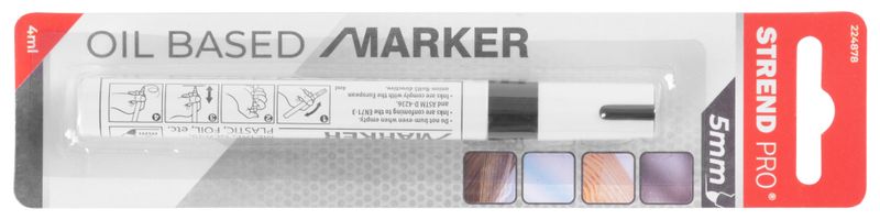 Marker permanent Strend Pro, aluminiu, negru