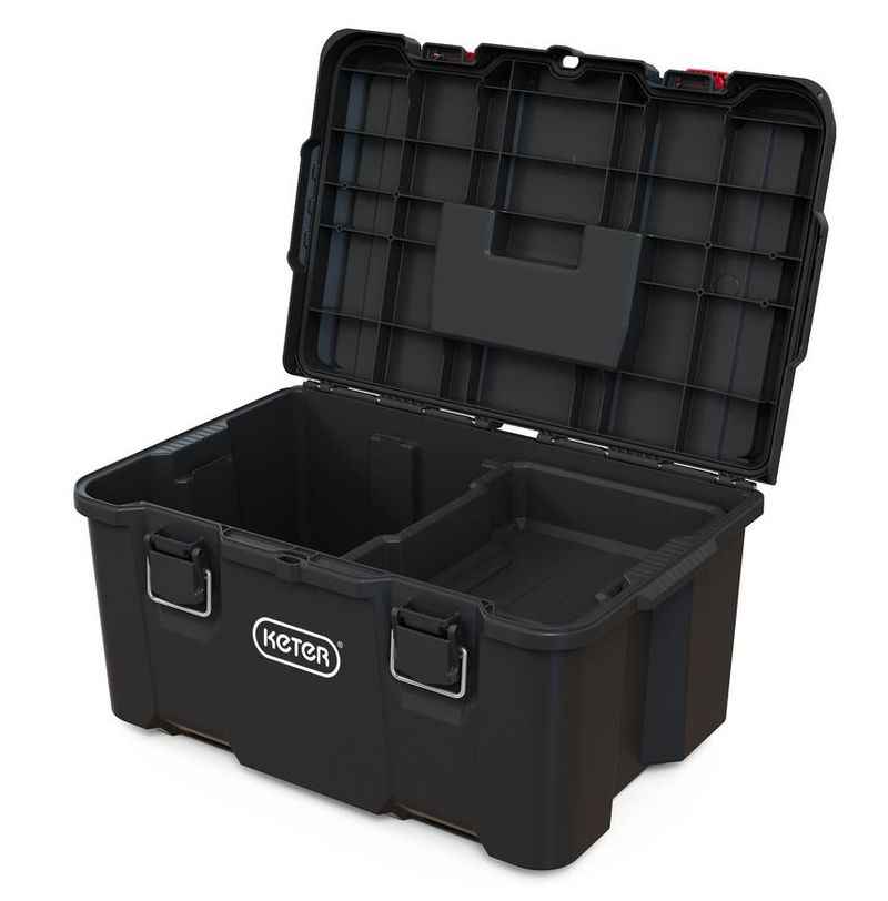 Sistem mobil pentru scule Keter® Stack'n'Roll 250927, set 3 piese (căruț + cutie + organizator), 525x411x930 mm