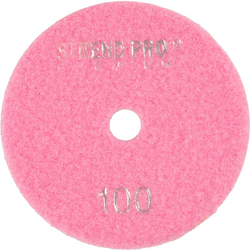 Disc diamantat de lustruire Strend Pro Premium P100, 100 mm, Velcro, pentru lustruire umedă