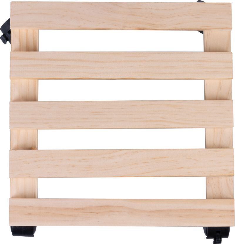 Suport ghiveci cu roți Strend Pro, lemn, 30x30x7 cm, max. 50 kg