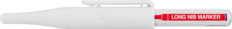 Marker permanent Strend Pro, vopsea, alb, vârf extra lung 1 mm
