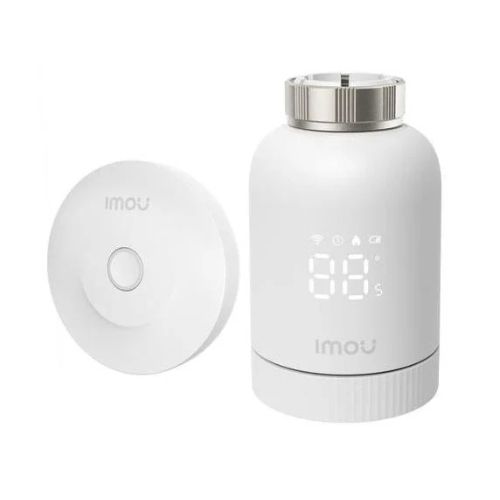 Kit robinet termostatic calorifer pe baterii si hub Imou TRV1, control vocal de pe telefon, Display LCD, Wi-Fi + Zigbee, KIT-TRV1-EU-2 SafetyGuard Surveillance