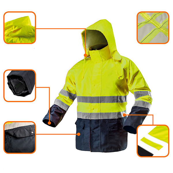 Jacheta de lucru reflectorizanta impermeabila galbena Neo Tools HardWork ToolsRange