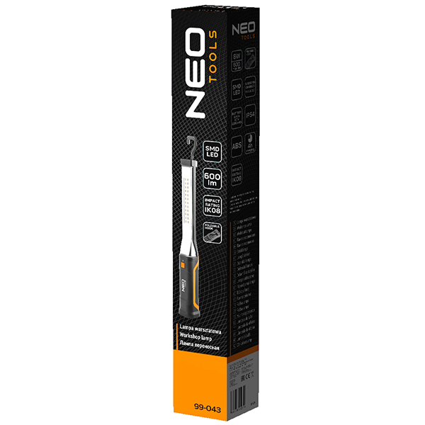 Lampa de lucru 8W 600lm cu acumulator NEO TOOLS 99-043 HardWork ToolsRange