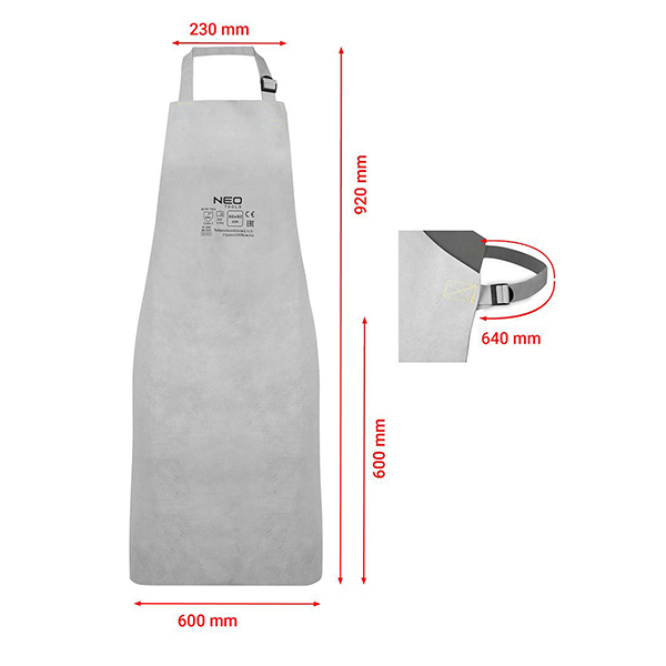 Sort din piele pentru sudor NEO TOOLS 81-890 HardWork ToolsRange