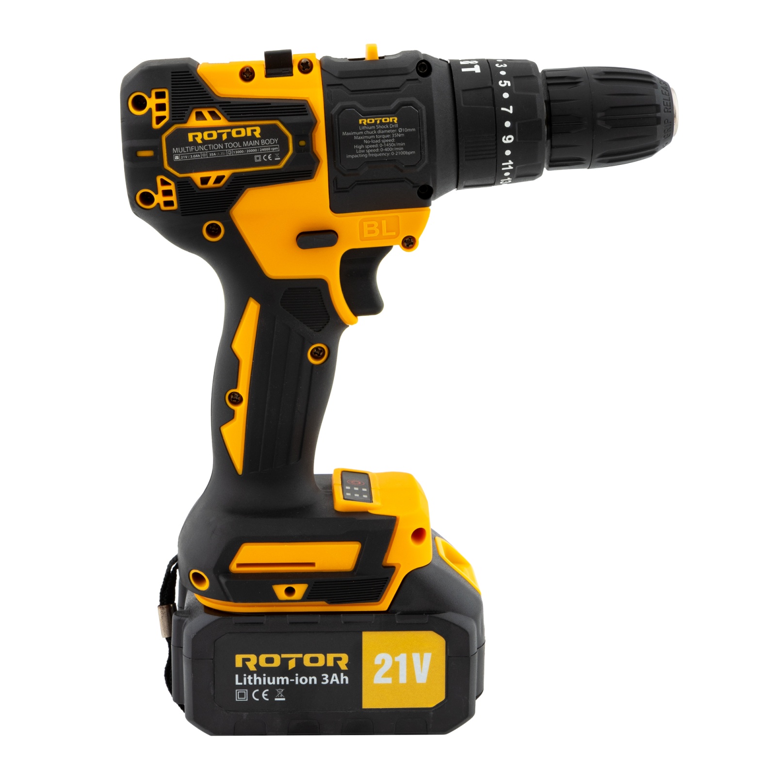 Unealtă multifuncțională 5 în 1 cu acumulator ROTOR RTS2, 21V/3Ah, Brushless, 24000 rot/min