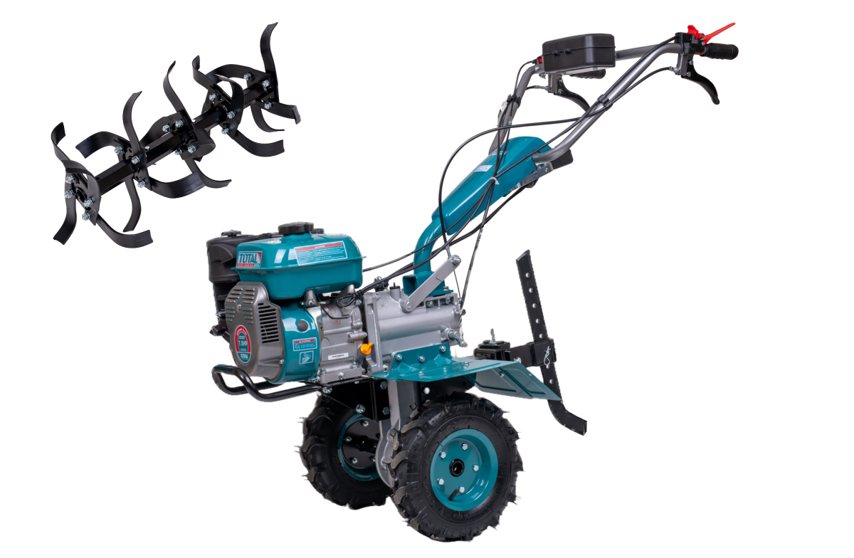 Motocultor pe benzină TOTAL 7 CP (5.1 kW), 120 cm, 32 cuțite, 2+1 viteze