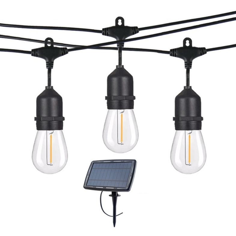 Ghirlanda luminoasa, LED, model Ariane, 10 becuri, 600cm, incarcare solara, lumina alb cald Household NewTrend