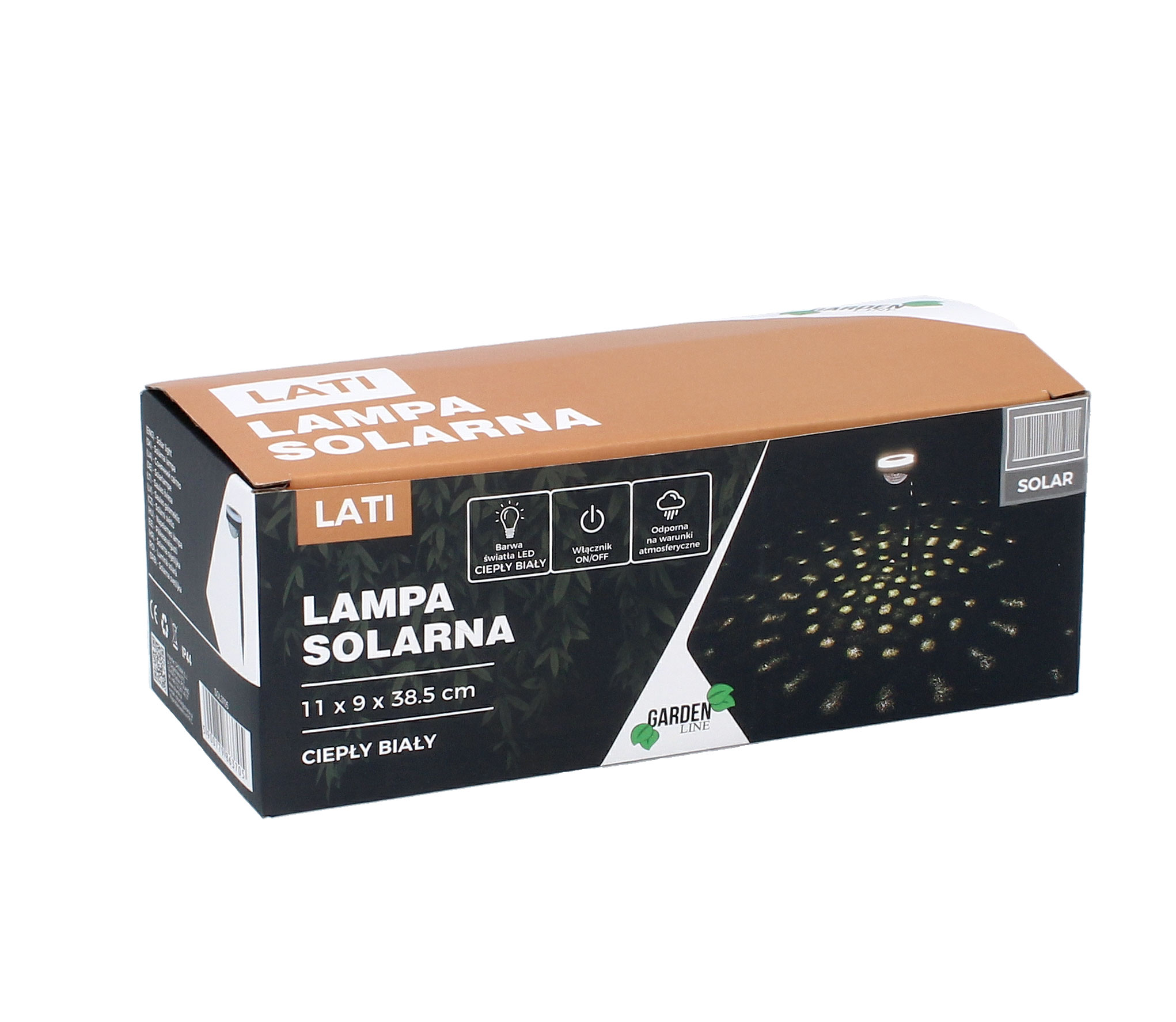 Lampa solara de gradina, pentru iluminare alee, cu proiectie pe sol, 11x9x39cm Household NewTrend