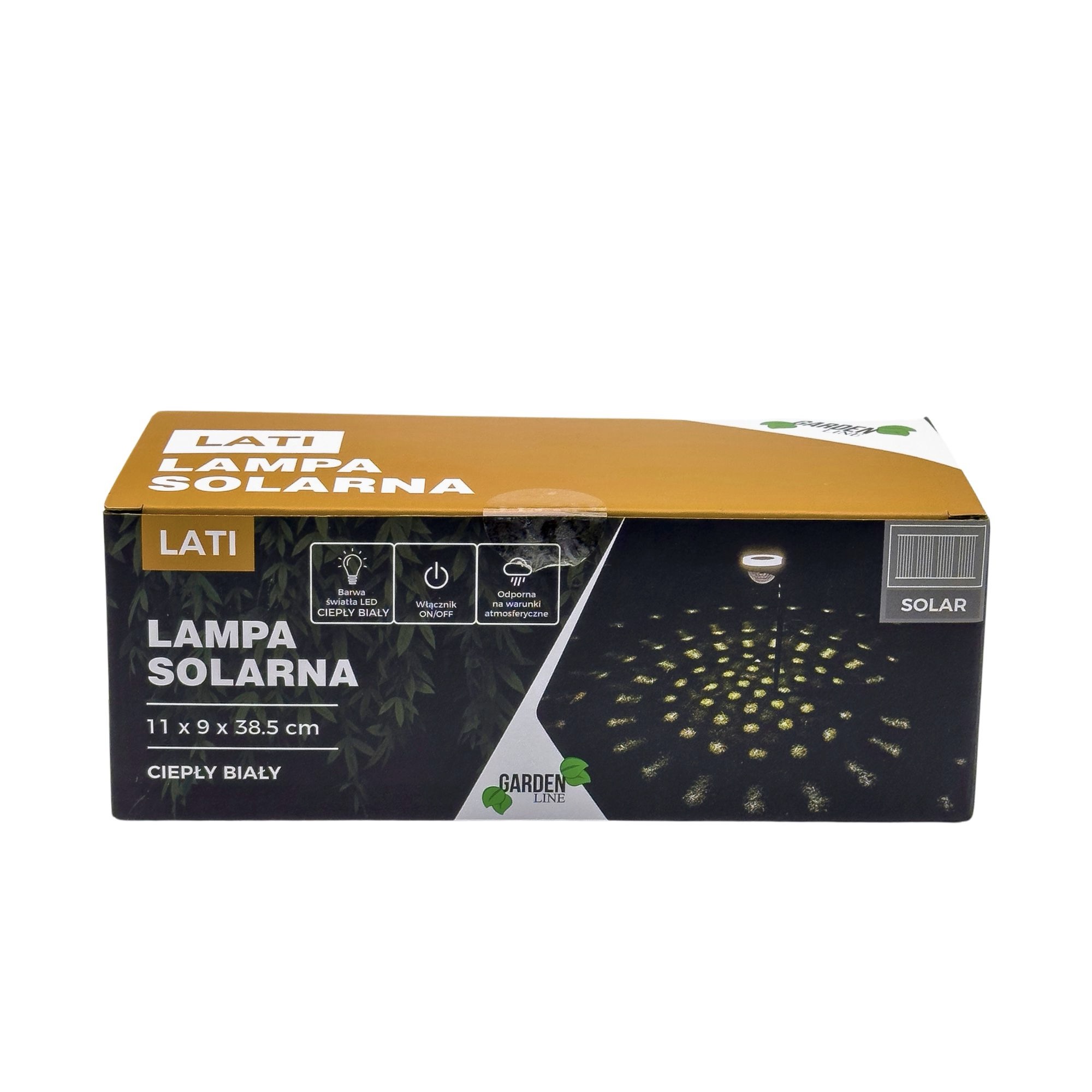 Lampa solara de gradina, pentru iluminare alee, cu proiectie pe sol, 11x9x39cm Household NewTrend