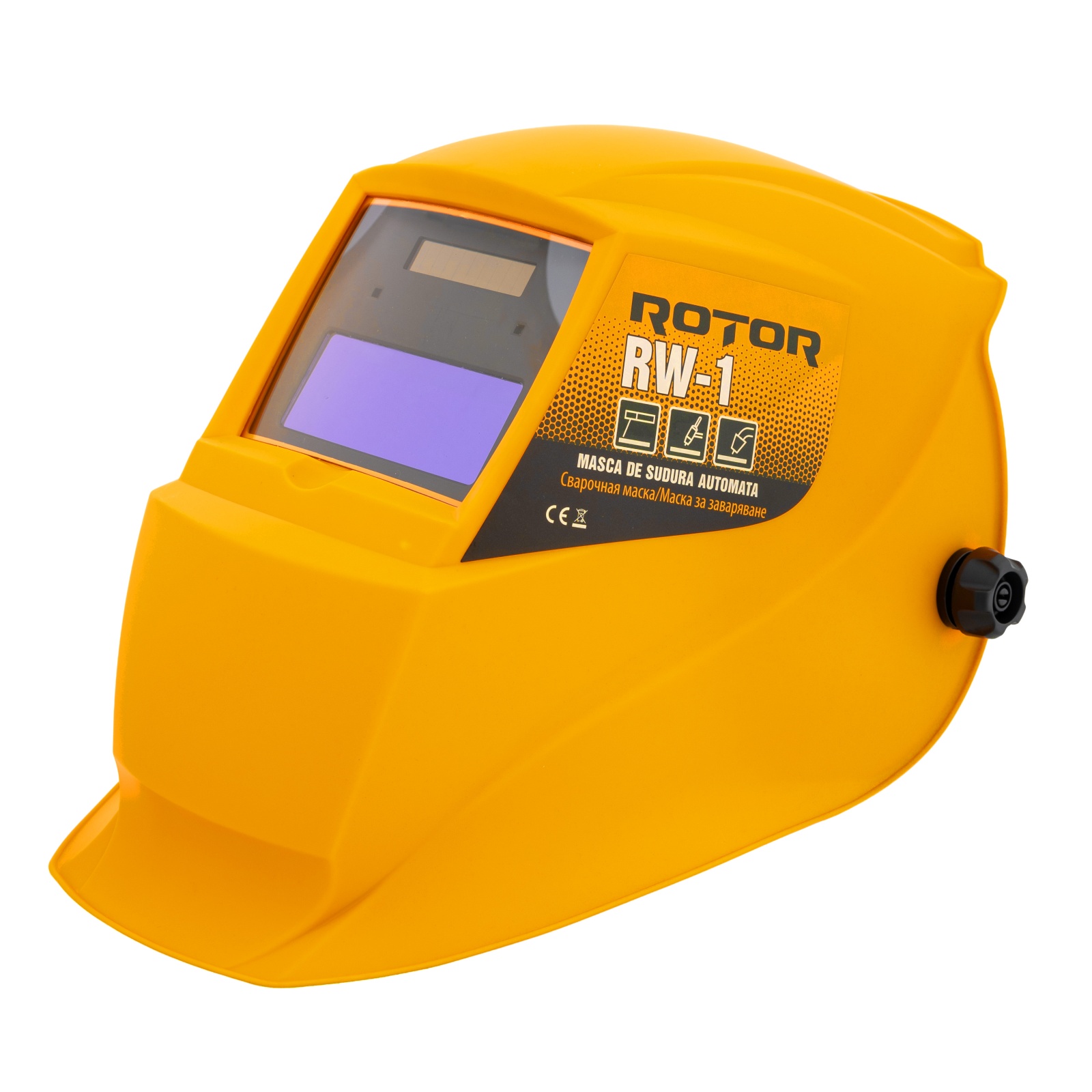 Mască de sudură automată cu auto-întunecare ROTOR RW-1, protecție UV/IR 16