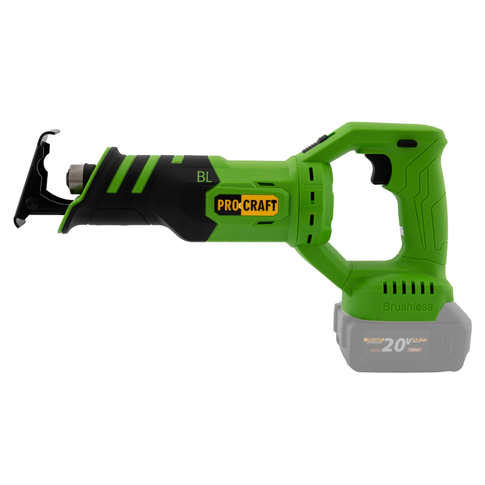 Fierăstrău sabie (reciproc) cu acumulator ProCraft PSS20 20V, 3300 spm, cursă 150 mm – fără baterie/încărcător