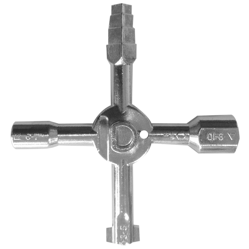 Cheie universală 4 în 1 pentru tablouri electrice & dulapuri tehnice (set deschidere cabinet)