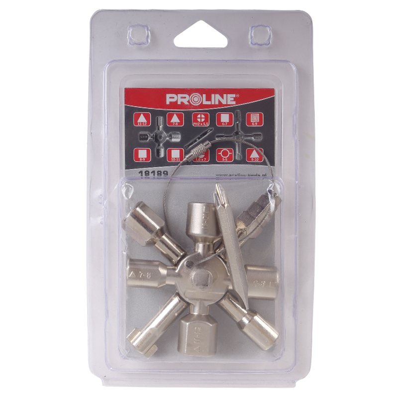 Cheie universală 4 în 1 pentru tablouri electrice & dulapuri tehnice (set deschidere cabinet)