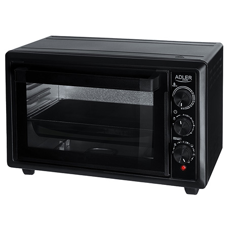 Cuptor electric Adler 26L 1500W cu convecție, 6 funcții, timer 90 min