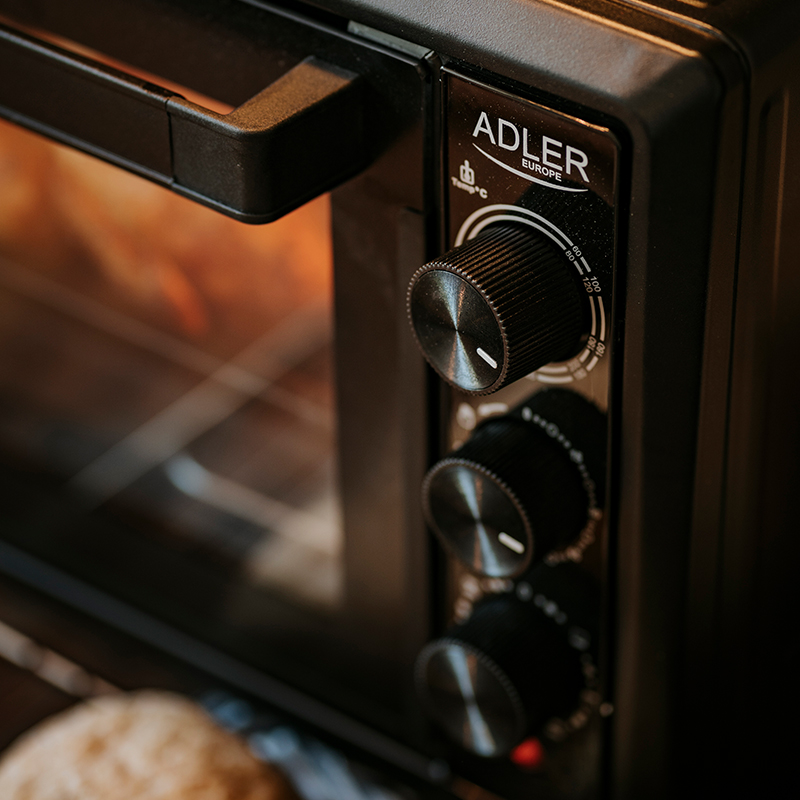 Cuptor electric Adler 26L 1500W cu convecție, 6 funcții, timer 90 min