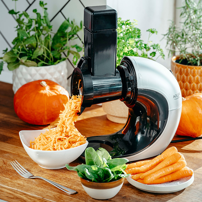 Storcător lent 3 în 1 Adler AD 4131 – Slow Juicer + Mașină de tocat carne + Răzătoare legume