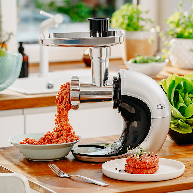 Storcător lent 3 în 1 Adler AD 4131 – Slow Juicer + Mașină de tocat carne + Răzătoare legume