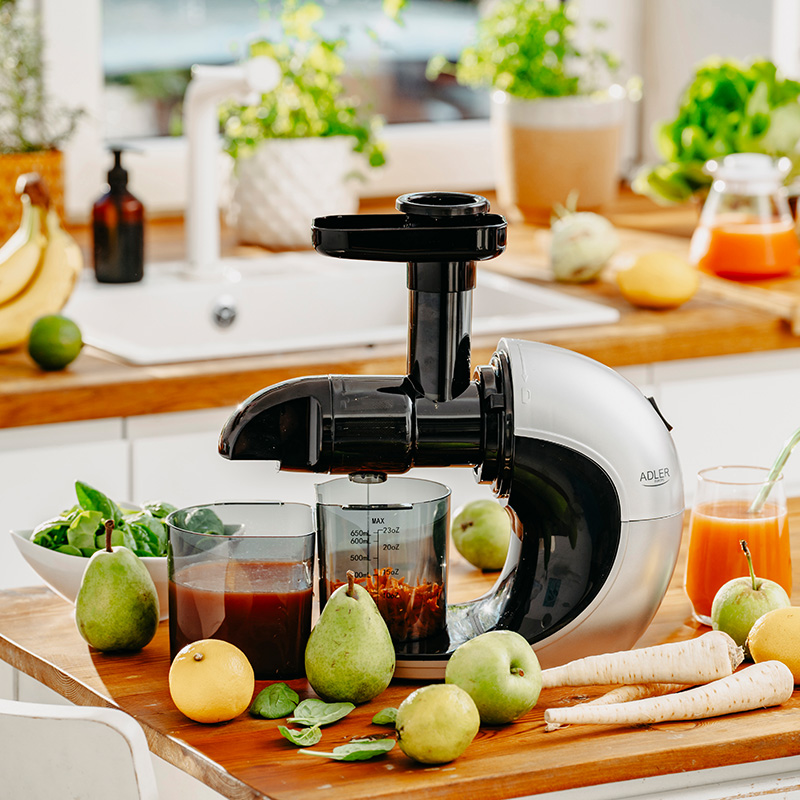 Storcător lent 3 în 1 Adler AD 4131 – Slow Juicer + Mașină de tocat carne + Răzătoare legume