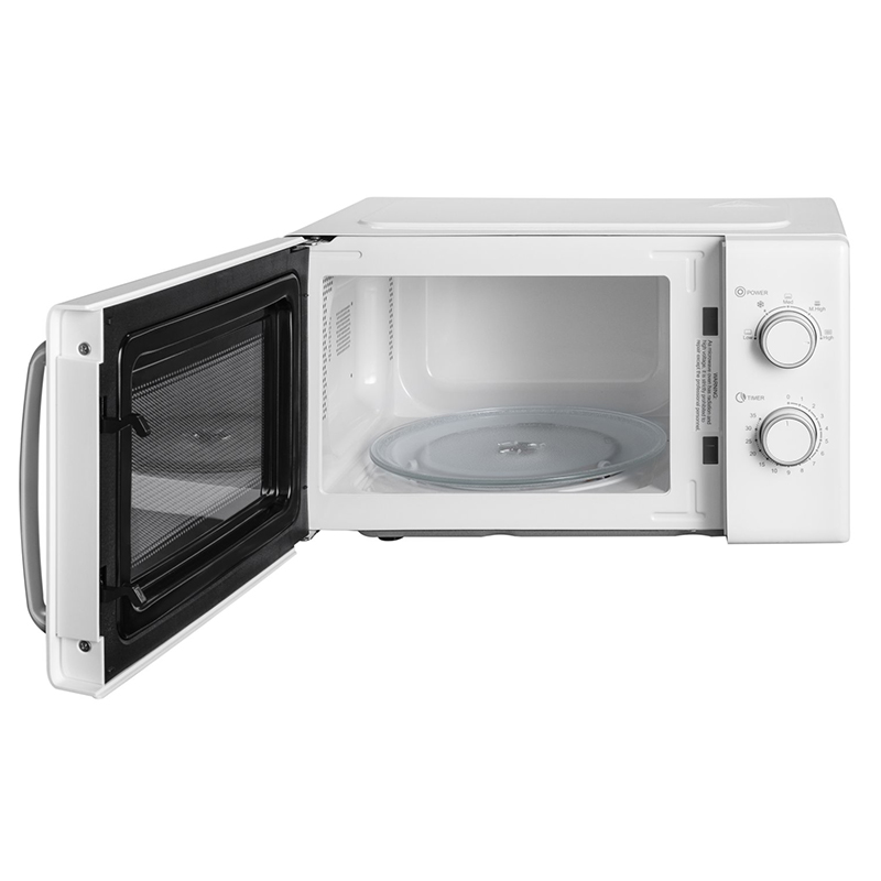 Cuptor cu microunde Daewoo 20L 700W, control mecanic, funcție dezghețare, alb