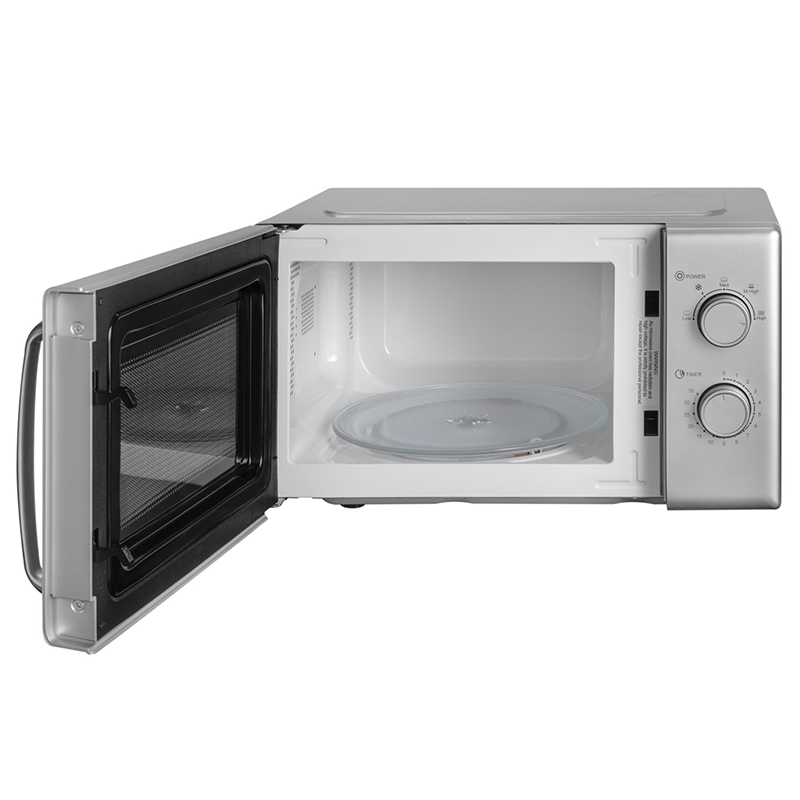 Cuptor cu microunde Daewoo 20L 700W, 5 trepte, 2 Way Defrost, mecanic, gri