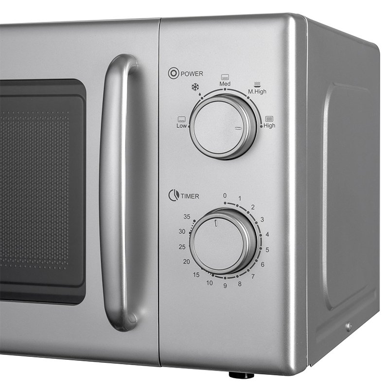 Cuptor cu microunde Daewoo 20L 700W, 5 trepte, 2 Way Defrost, mecanic, gri