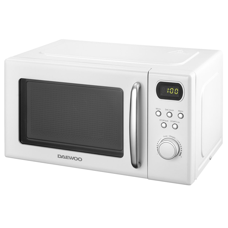 Cuptor cu microunde Daewoo 20L 700W Digital, 8 Programe, Alb