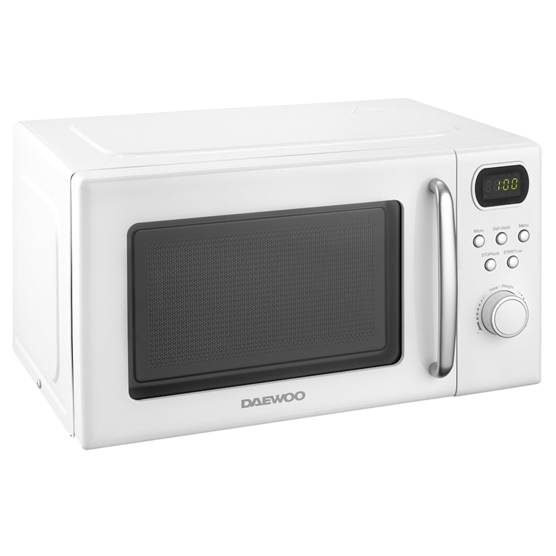 Cuptor cu microunde Daewoo 20L 700W Digital, 8 Programe, Alb