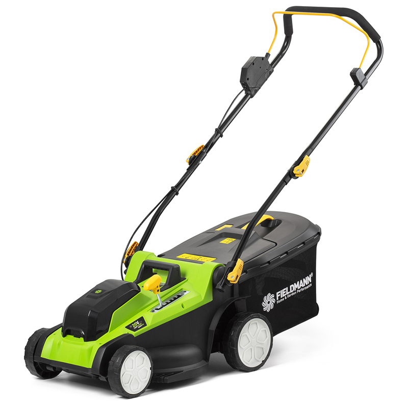 Mașină de tuns iarbă pe acumulator Fieldmann FAST POWER 20V (2x20V), 37 cm, motor brushless, coș colector 40L, mulcire