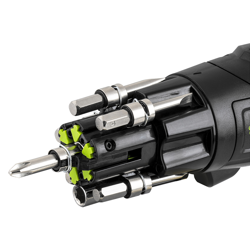 Șurubelniță electrică Fieldmann 3.6V Li-Ion cu 6 biți, 4 Nm, LED și mâner rotativ