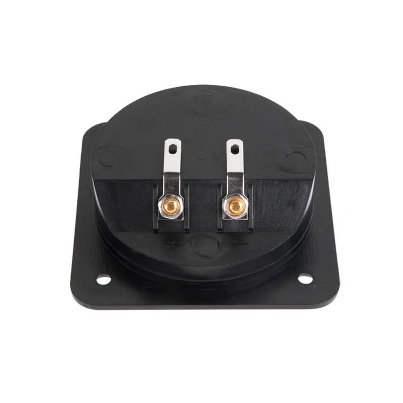 Conector boxă pe panou cu 2 mufe banană aurite (roșu/negru)