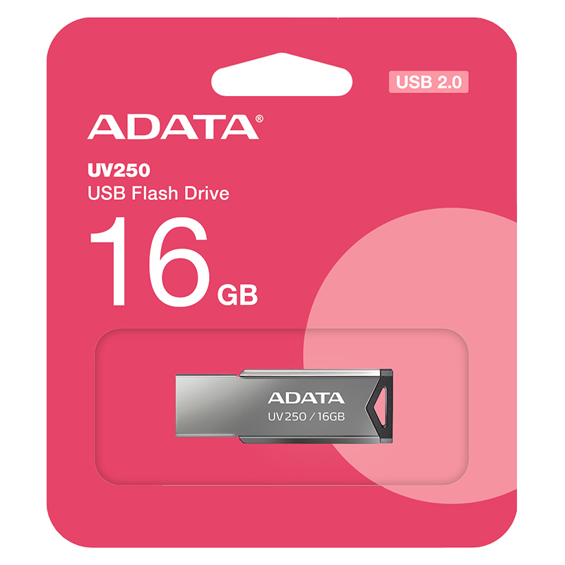 Stick USB ADATA UV250 16GB metalic, USB 2.0